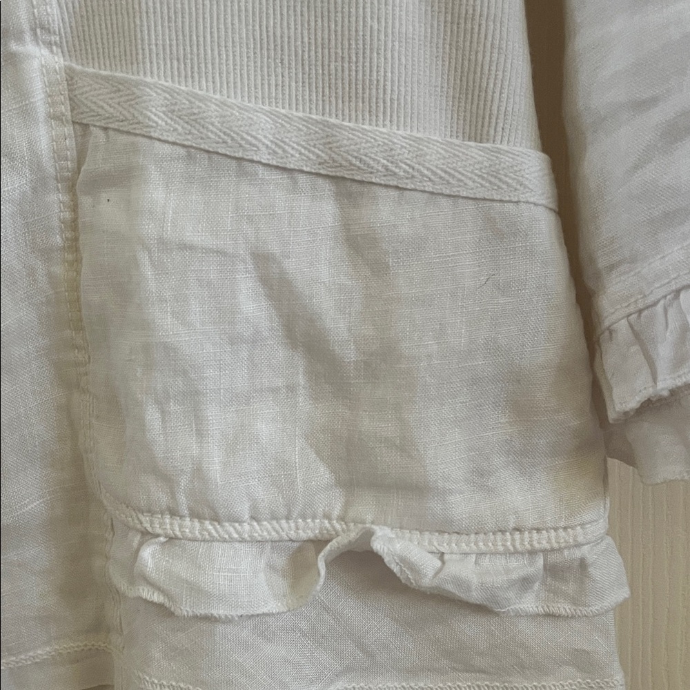 NWT-XCVI White Ruffled Collar Jacket - Picture 5 of 11